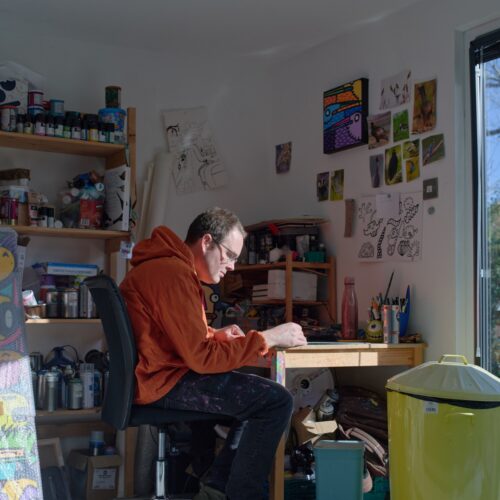 Kev Munday in his studio Kev Munday in his studio